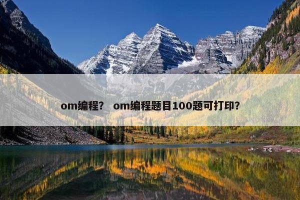 om编程？ om编程题目100题可打印？