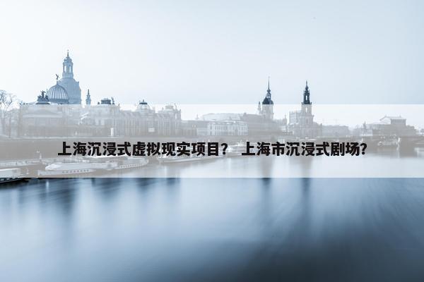 上海沉浸式虚拟现实项目？ 上海市沉浸式剧场？