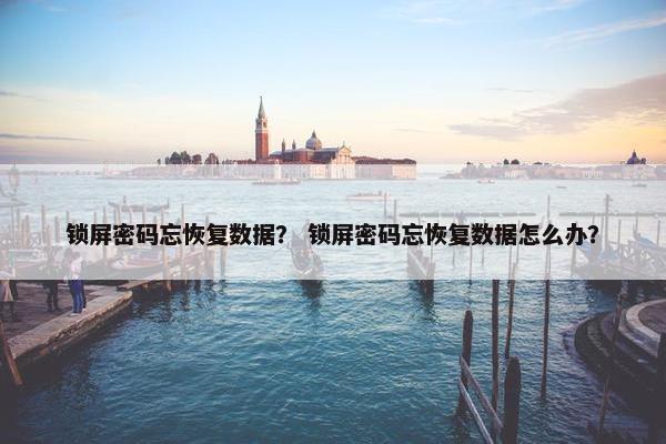 锁屏密码忘恢复数据？ 锁屏密码忘恢复数据怎么办？
