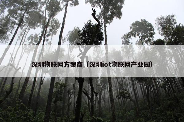 深圳物联网方案商（深圳iot物联网产业园）