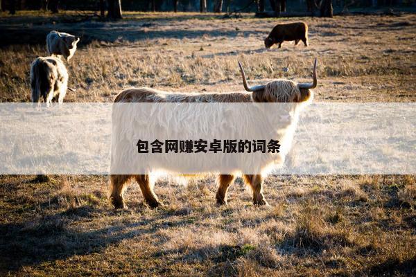 包含网赚安卓版的词条