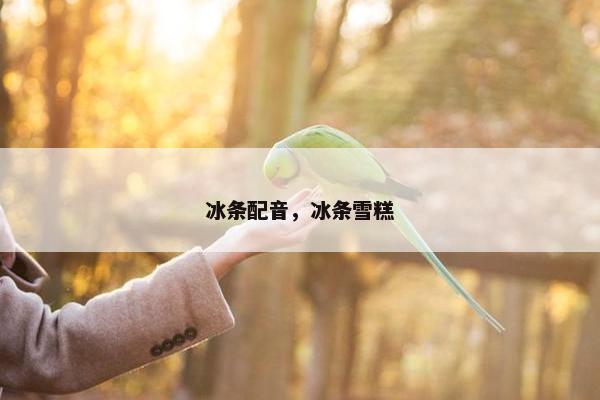 冰条配音，冰条雪糕