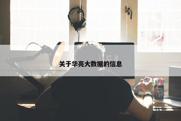 关于华亮大数据的信息