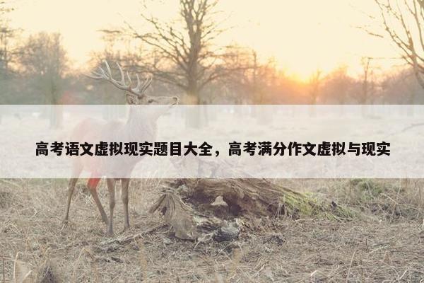 高考语文虚拟现实题目大全，高考满分作文虚拟与现实