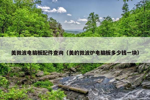 美微波电脑板配件查询（美的微波炉电脑板多少钱一块）