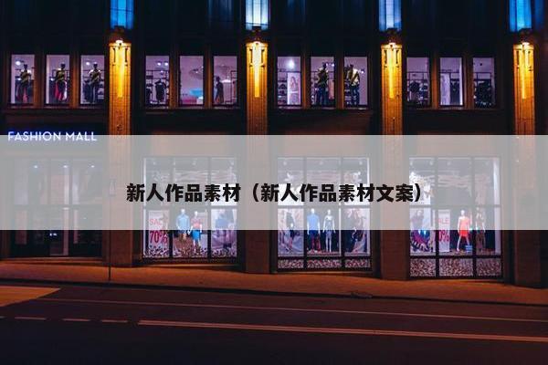 新人作品素材（新人作品素材文案）