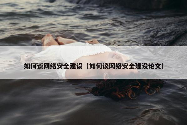 如何谈网络安全建设（如何谈网络安全建设论文）