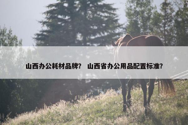 山西办公耗材品牌？ 山西省办公用品配置标准？