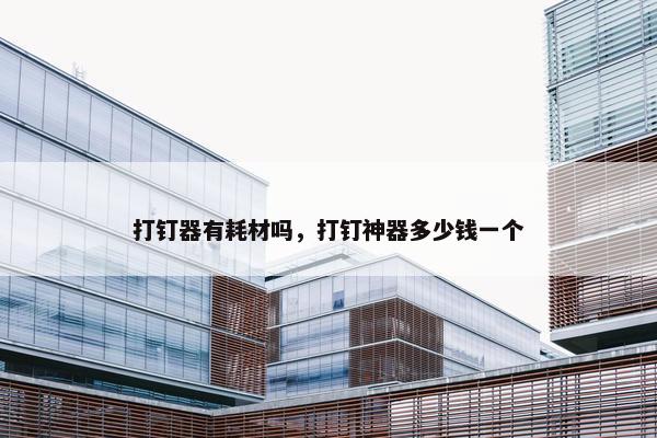 打钉器有耗材吗，打钉神器多少钱一个