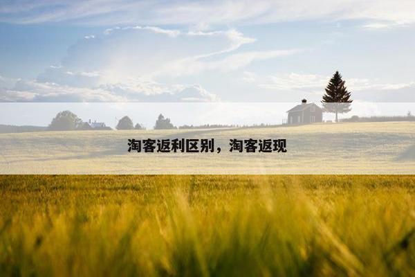 淘客返利区别，淘客返现