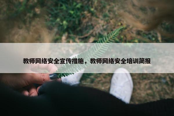教师网络安全宣传措施，教师网络安全培训简报