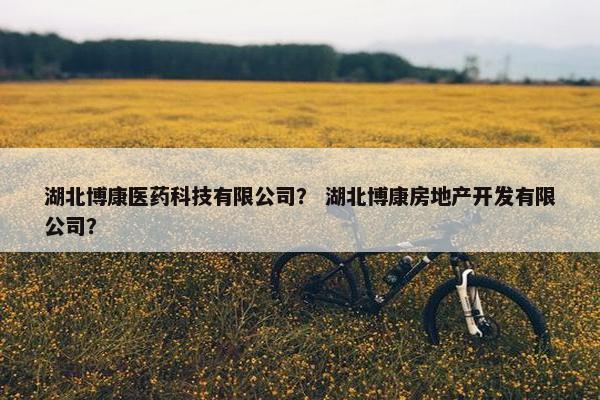 湖北博康医药科技有限公司？ 湖北博康房地产开发有限公司？