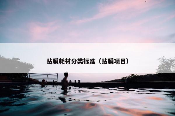 贴膜耗材分类标准（贴膜项目）