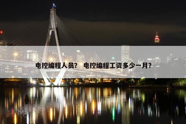 电控编程人员？ 电控编程工资多少一月？
