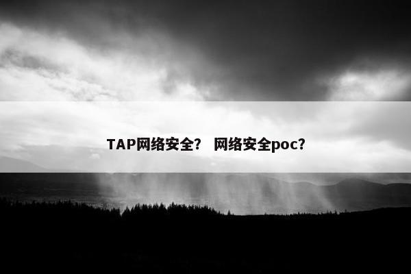 TAP网络安全？ 网络安全poc？