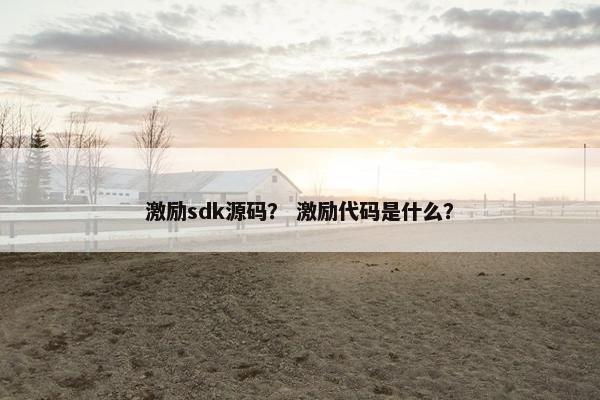 激励sdk源码？ 激励代码是什么？