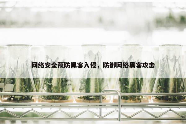 网络安全预防黑客入侵，防御网络黑客攻击