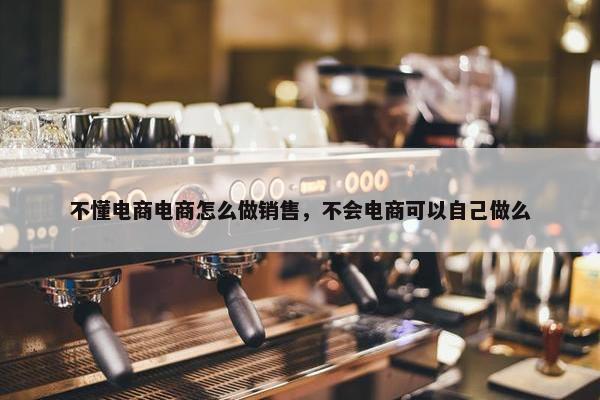 不懂电商电商怎么做销售，不会电商可以自己做么