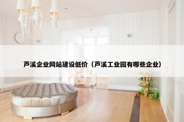 芦溪企业网站建设低价（芦溪工业园有哪些企业）