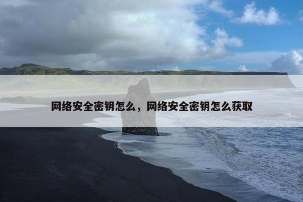 网络安全密钥怎么，网络安全密钥怎么获取