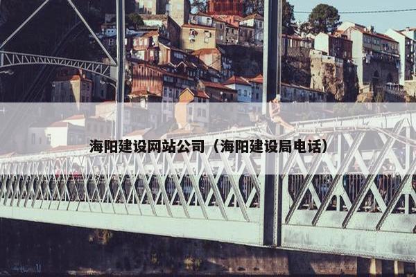 海阳建设网站公司（海阳建设局电话）