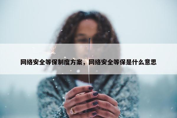 网络安全等保制度方案，网络安全等保是什么意思