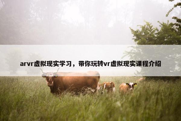 arvr虚拟现实学习，带你玩转vr虚拟现实课程介绍