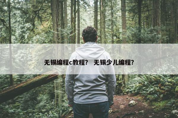无锡编程c教程？ 无锡少儿编程？