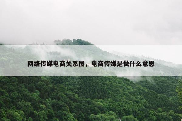网络传媒电商关系图，电商传媒是做什么意思