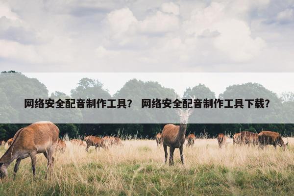 网络安全配音制作工具？ 网络安全配音制作工具下载？