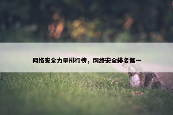 网络安全力量排行榜，网络安全排名第一