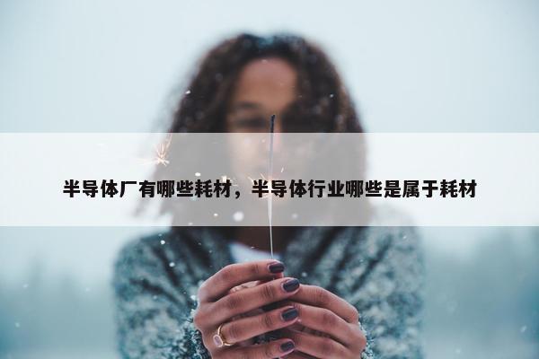 半导体厂有哪些耗材，半导体行业哪些是属于耗材
