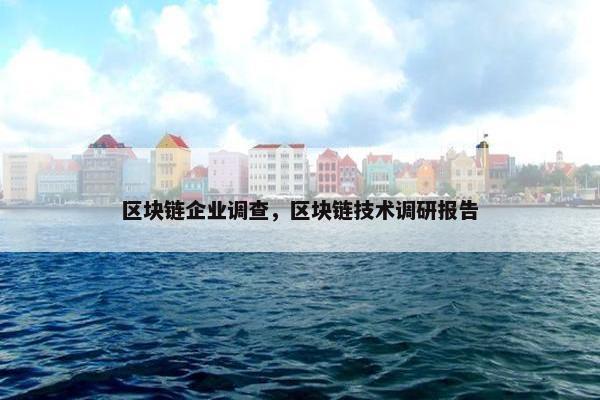区块链企业调查，区块链技术调研报告