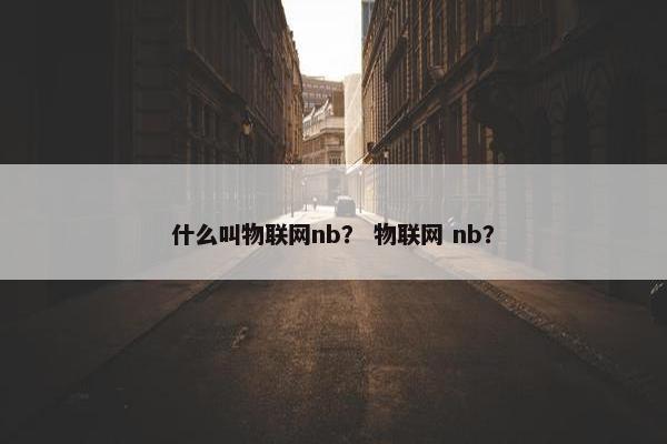 什么叫物联网nb? 物联网 nb? 什么叫物联网nb? 物联网 nb?