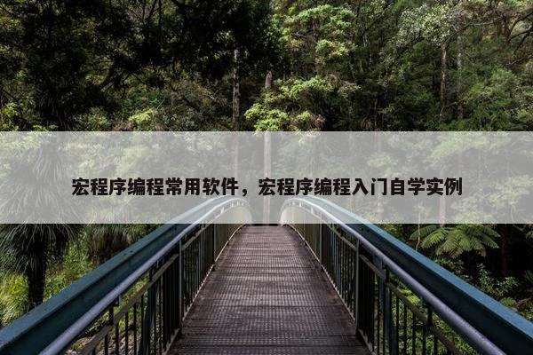 宏程序编程常用软件，宏程序编程入门自学实例