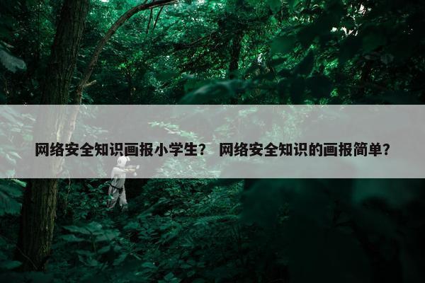 网络安全知识画报小学生？ 网络安全知识的画报简单？