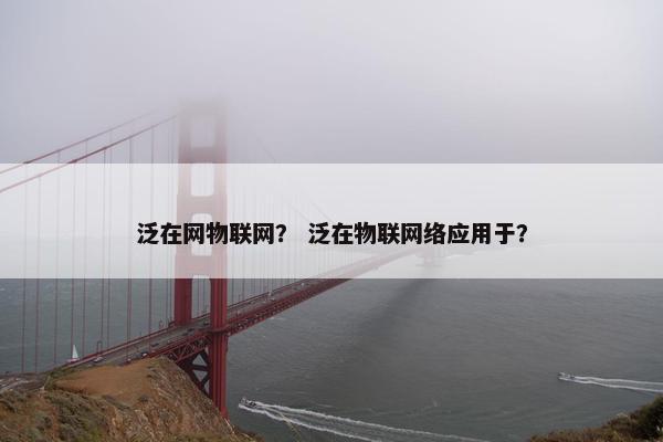 泛在网物联网？ 泛在物联网络应用于？