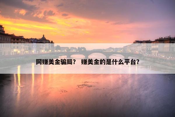 网赚美金骗局？ 赚美金的是什么平台？