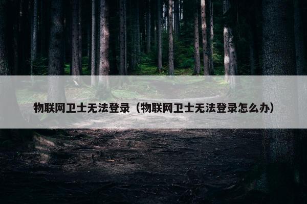 物联网卫士无法登录（物联网卫士无法登录怎么办）