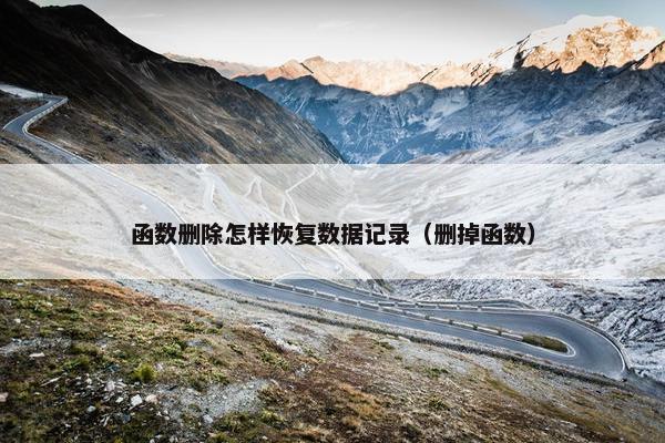 函数删除怎样恢复数据记录（删掉函数）