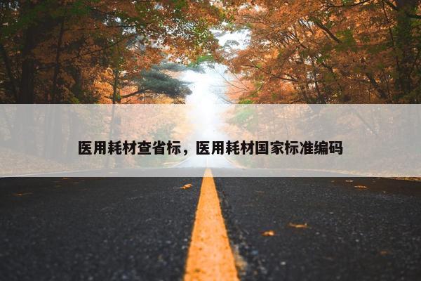医用耗材查省标，医用耗材国家标准编码