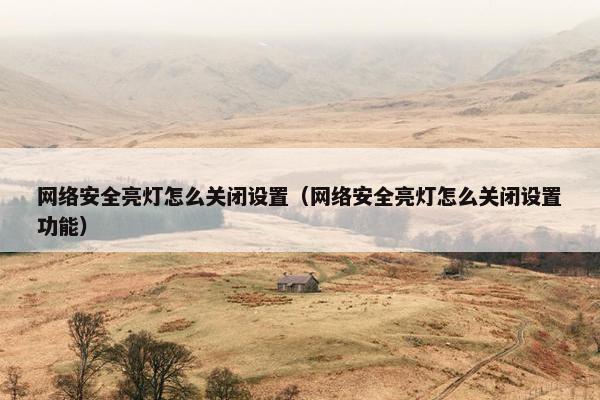 网络安全亮灯怎么关闭设置（网络安全亮灯怎么关闭设置功能）