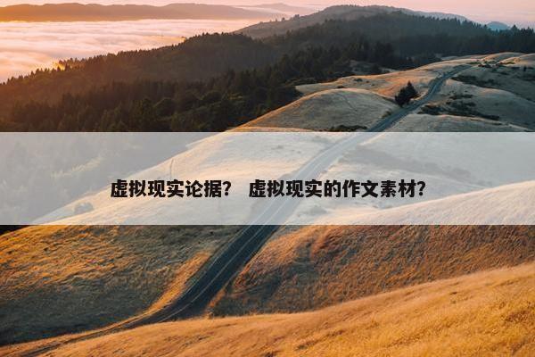 虚拟现实论据？ 虚拟现实的作文素材？