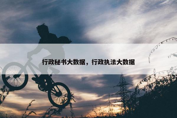 行政秘书大数据，行政执法大数据