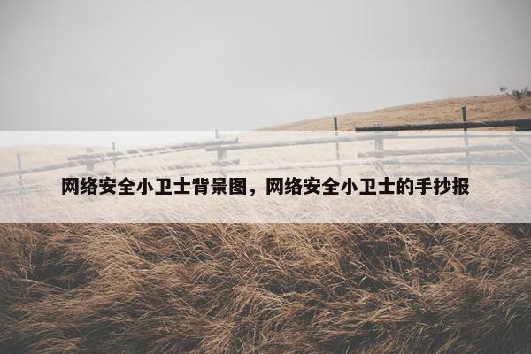 网络安全小卫士背景图，网络安全小卫士的手抄报