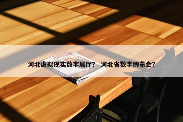 河北虚拟现实数字展厅？ 河北省数字博览会？