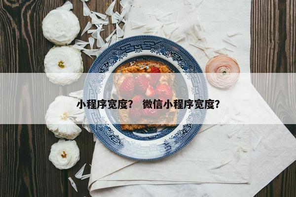 小程序宽度？ 微信小程序宽度？
