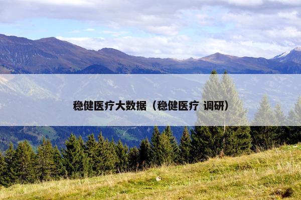 稳健医疗大数据（稳健医疗 调研）