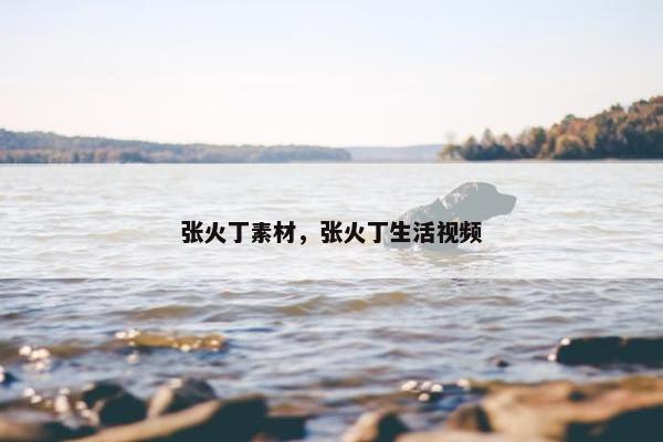 张火丁素材，张火丁生活视频