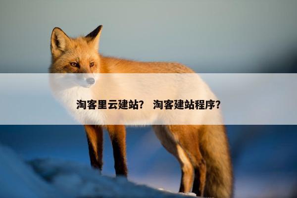 淘客里云建站？ 淘客建站程序？